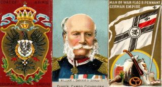1888 William 1 Emperor of Germany N126 Duke Ruler Coat of Arms Flag