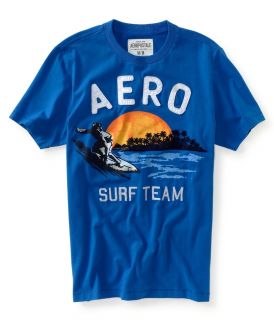 Mens Aeropostale 1987 Aero Surf Team Graphic T Shirt 2XL Blue