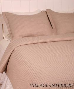 Metro Hotel Taupe Tan Channel Matelasse Osize King Quilt Coverlet
