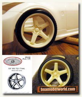 Geronimo Works 1 24 19 Racinghart RS 721 Resin Wheel and Tyre Set