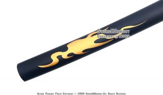 Golden Flame Samurai Katana Sword Classic Brocade