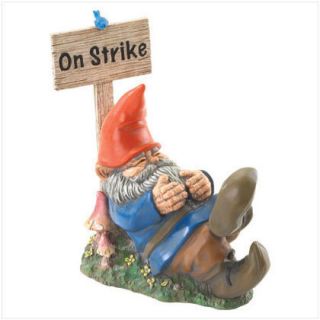 Gnomes New Garden or Desk on Strike Gnome Elf Statue