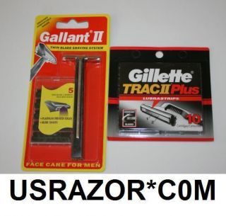 15 Trac II Blades 10 Gillette Plus Cartridges 5 Razor Refills Shaver