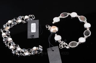 JGD Janice Girardi 3pcs Sterling 925 Pearl Bracelet Charm Jewelry