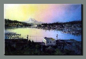 Gig Harbor Morning Watercolor Print by Tom Lynch