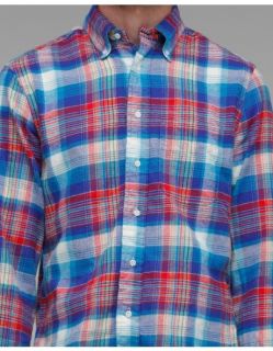 Small Gitman Brothers Bros Vintage S flannel button down red white