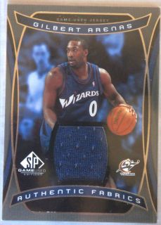 2004 05 SP GAME USED EDITION GILBERT ARENAS JERSEY CARD SHARP HUGE