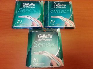 30 Brand New Gillette for Women Sensor Refill Blades 