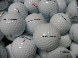 100 Titleist NXT Tour Golf Balls Mint Near Mint Free Priority Shipping