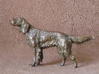 Vintage Bronze Gordon English Irish Setter Dog Austria