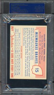 1955 Johnson Cookies #15 Gorin   PSA 7 NM   1/3, 1^   Milwaukee Braves