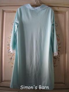 Vintage Gossard Artemis Soft Blue Silky Nylon Lace Trim Peignoir Robe
