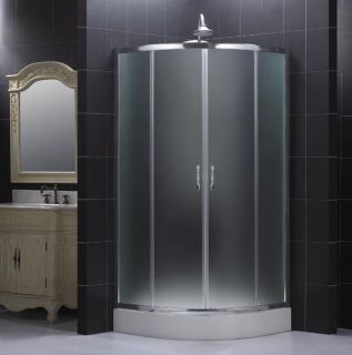  Sector 31 x 31 x 73 Frosted Glass Shower Enclosure Chrome