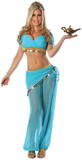 Sexy Blue Genie Belly Dancer Harem Girl ARABIAN NIGHT Costume Small