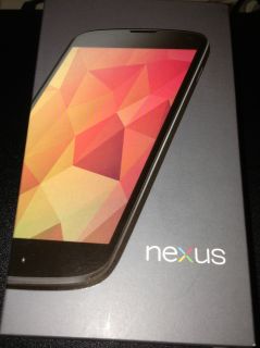 New Google Nexus 4 E960 16GB Cell Phone Black Unlocked Smartphone