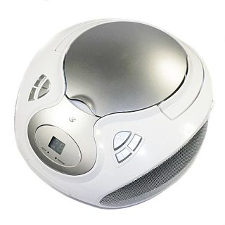 GPX BC111W Portable CD Player with Am FM Radio White