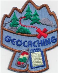 Girl Boy Cub Geo Caching Blue Fun Patches Crests Badges Scout Guide