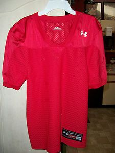 NEW BOYS / GIRLS FOOTBALL JERSEY SIZE LARGE YOUTH BY UNDER ARMOUR VERY
