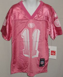 San Francisco 49ers Football Youth Girls Jersey Smith 11 Pink