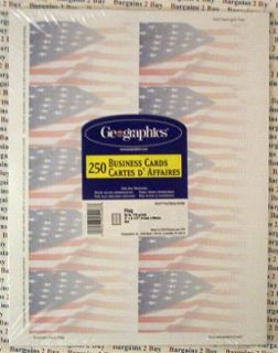 750 Geographics Business Cards American Flag Design Background New NR