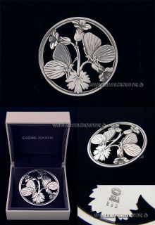 georg jensen silver brooch 283 moonlight with butterflies heritage