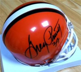 Greg Pruitt Signed Cleveland Browns Throwback Mini Helmet with COA