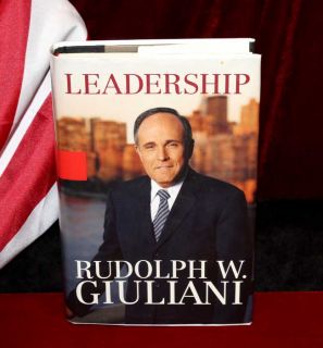 Signed Rudy Giuliani 1st Ed Book 9 11 Collection UACC COA Time 911 Pin