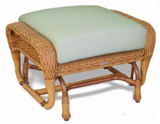  Outdoor LEX 17M Mojave Wicker Patio Furniture Ottoman Glider & Cushion
