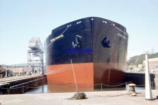  Slide George Champion Container SHIP Esquimalt BC Graving Dock