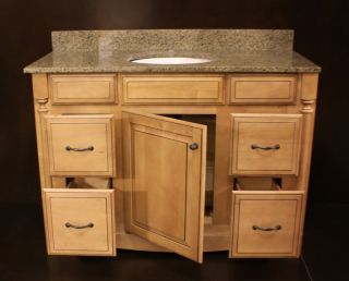 Grand Bay Bykraftmaid Bathroom Vanity Sink Cabinet 48Green Granite