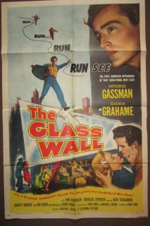 The Glass Wall USA Orig 27x41 1953 Gloria Grahame