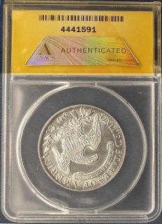 1827 Bust Half Dollar Great Mint Luster ANACS EF45
