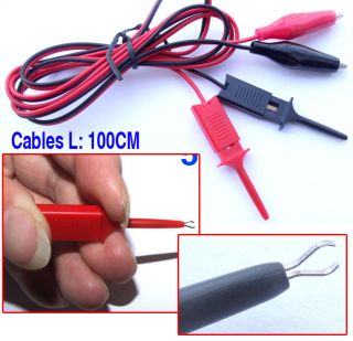 Alligator Clip to Test Hook Cable Grabbers Probes IC 1M