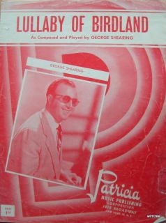  Music Lullaby of Birdland George Shearing 1952 Jazz Piano Solo