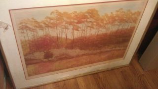 Extra Large Etching by Rusty Graeme Titled Island