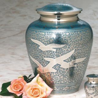 Going Home Cremation Urn   Flying Birds   