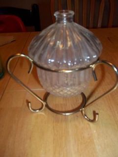 Oil Candle Lamp Vintage Acorn Design Mint
