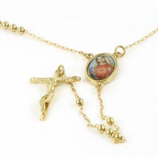 18K Yellow Gold Filled Cross Pendant Chain Necklace 28