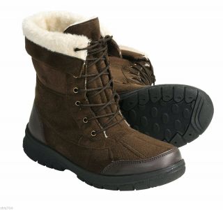 Itasca Grand Falls Thinsulate Sherling Lace Up Winter Boot Brown Sz
