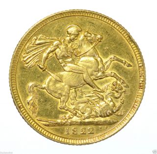 1822 Sovereign British Gold Coin George IIII gVF