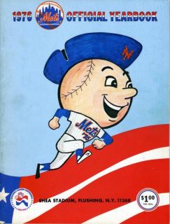 1976 New York Mets Yearbook w/Team Poster & 1975 All Star Game