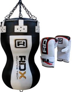RDX NEW FILLED Rex Leather PUNCH BAG WITH FREE Rex Leather BAG GLOVES