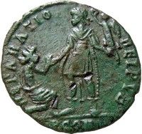 Gratian AE Roman Emperor 378 383 Ad Ancient Authentic Roman Coin