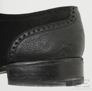 Gravati Black Suede Leather Oxford Flats Size 10 5N