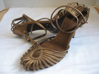 Go Max Gomax Giani 08 Metallic Gold Strappy Stiletto Sandals Shoes