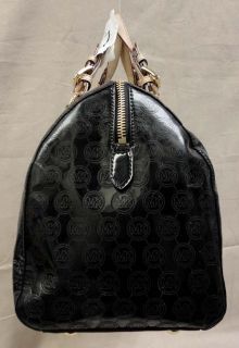 Michael Kors Grayson LG Mocha Patent Leather Satchel Bag MSRP$348 00