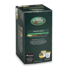 Green Mountain Hazelnut Decaf Coffee 18 K Cups