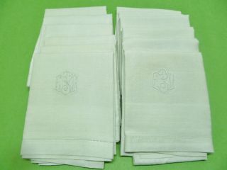  Linen Monogram Damask Vintage Napkins Towels Greenwald St Louis Ex Con
