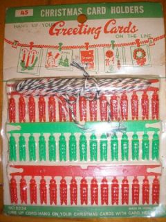 Vintage Christmas Greeting Card Holder Hold 45 Cards New in Package