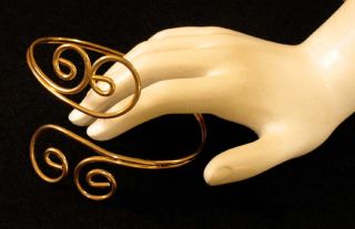Vntg Scroll Wrap Greek Romanesque Arm Band Wire Bracelet Egyptian